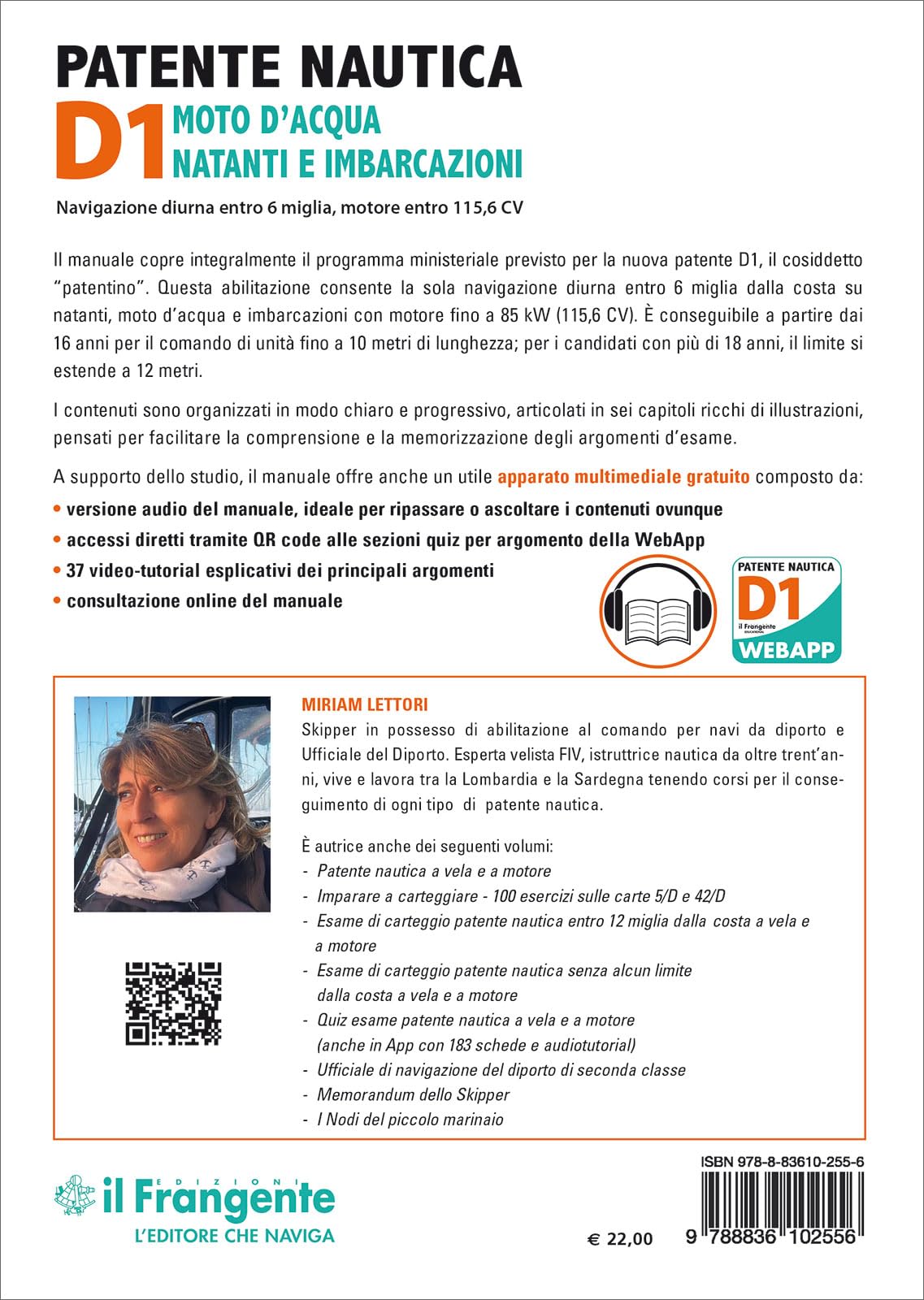 Patente nautica D1 moto d'acqua natanti e imbarcazioni. Navigazione diurna entro 6 miglia, motore entro 115,6 CV. Con espansione online. Con versione audio