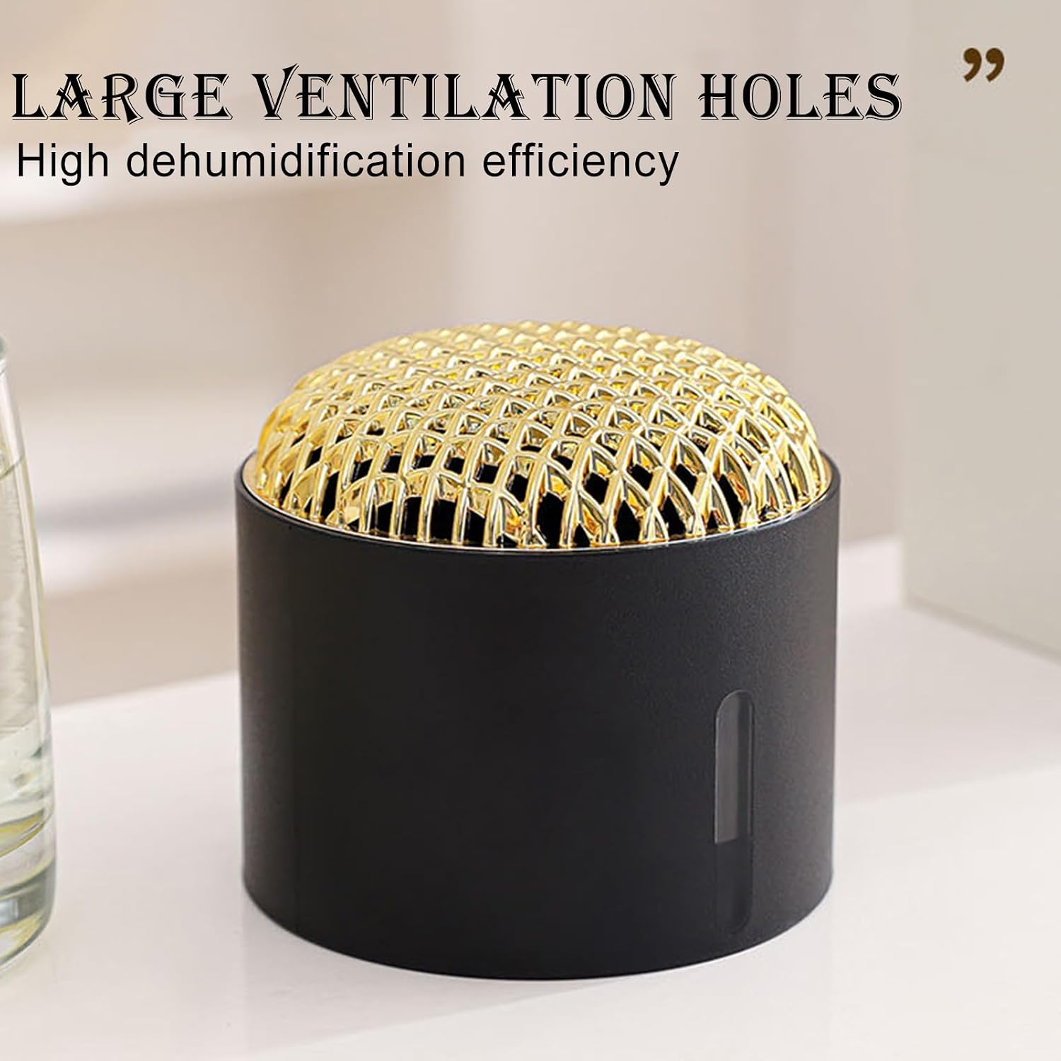 Dehumidifier Absorbers Box, 10.5x9.5cm Moisture Absorbers ABS Material Portable Household Design for Closet, Wardrobe, Kitchen, Bathroom, Basement, Storage