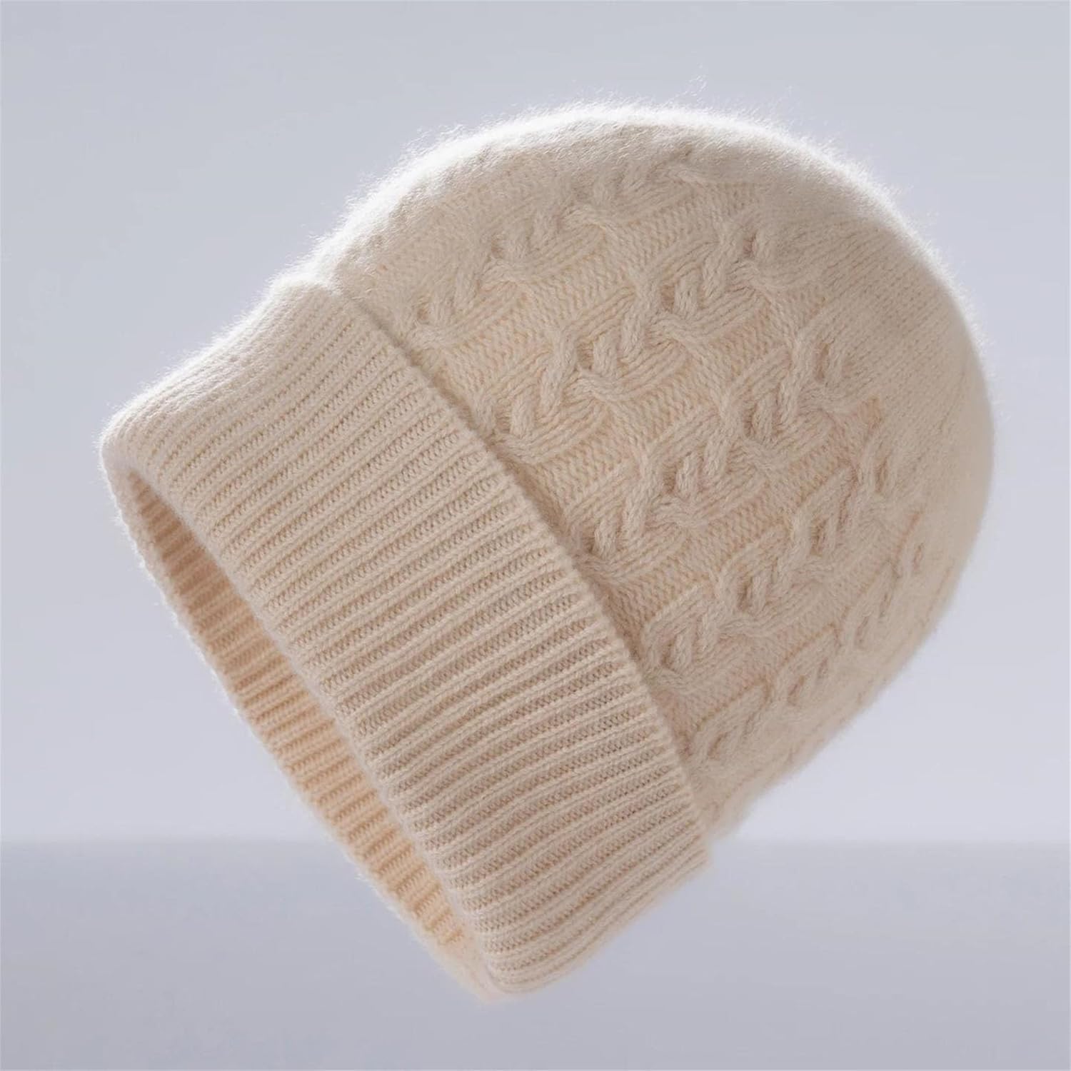 Unisex Winter Warm Casual Slouchy Beanie,Solid Color Winter Cold Weather Outdoor Knitted Hat, Stretchy Skull Cap