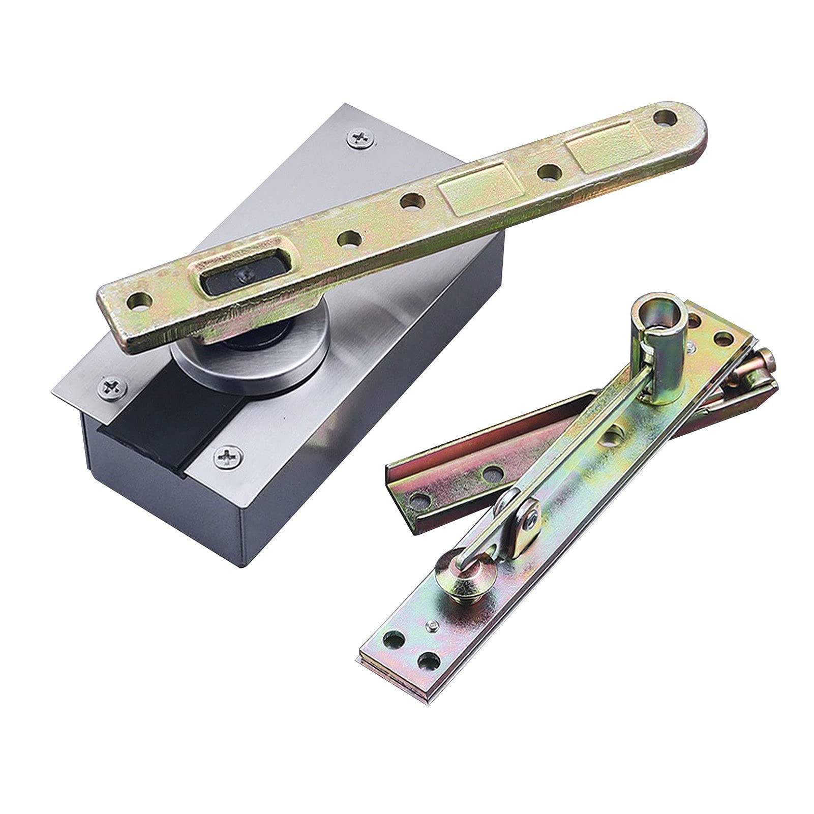 1 Piece Pivot Hinge Rotating Hinge, 360 Degree Stainless Steel Concealed Hinge Door Pivot Hinge Up and Down Axis