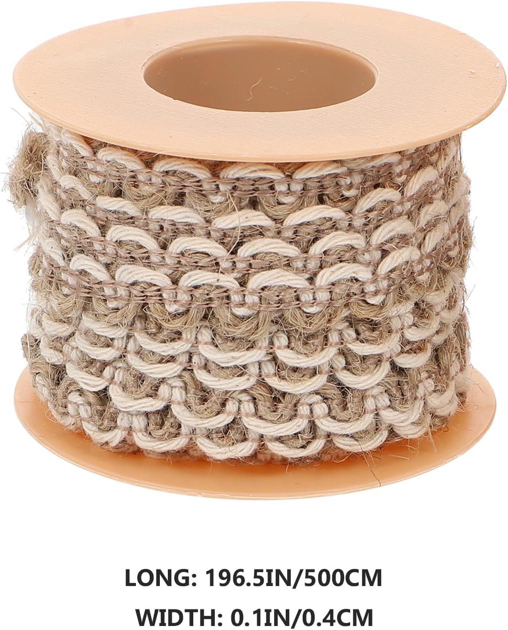 4 Rolls DIY Sewing Trim Braided Jute Cord Ribbon Multipurpose Decorative Fabric Trim for Garment Accessories and Crafts, 5m Each Roll, Two Colors with Natural Tone, for Handmade