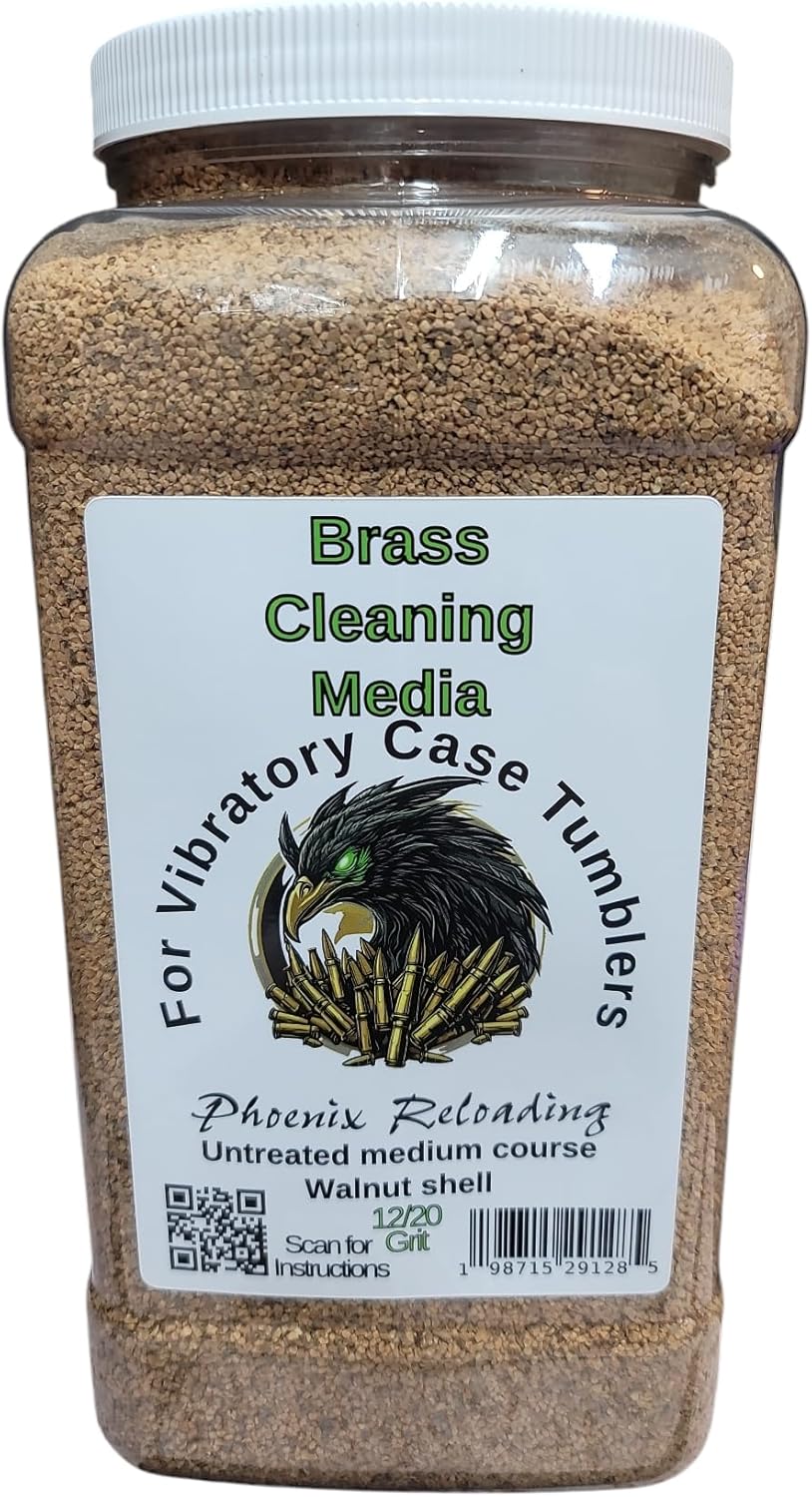 Brass Tumbling Media, Medium Course Walnut Shell, for Vibratory Case Tumblers