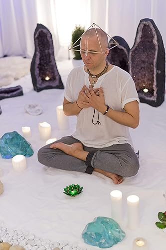 Miniatura 7 de Pirámide de cobre de 9.8 pulgadas para meditación + libro electrónico, energía curativa, meditación piramidal, pirámide para curación, pirámide para