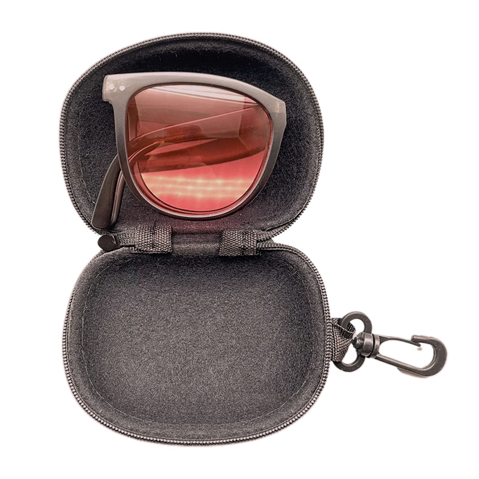 Etui na okulary do składanego szklanego zamka błyskawicznego twarde etui na okulary pudełko z haczykiem przenośne etui na okulary etui na okulary przeciwsłoneczne pudełka