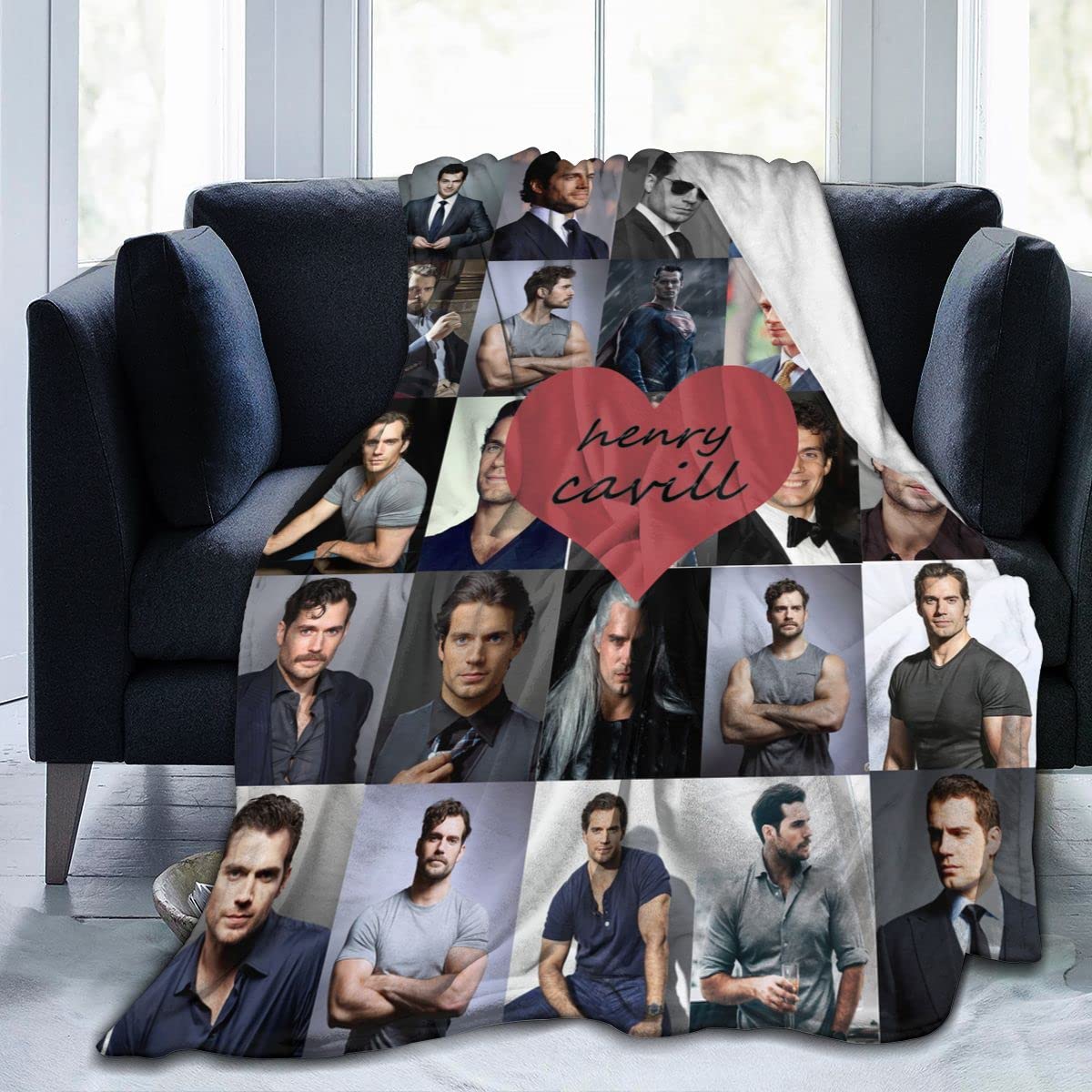 YINGD Henry Cavill Blanket Super Soft Fleece Flannel Throw Blankets for Women Men Bedding Cover All Season for Couch Bed