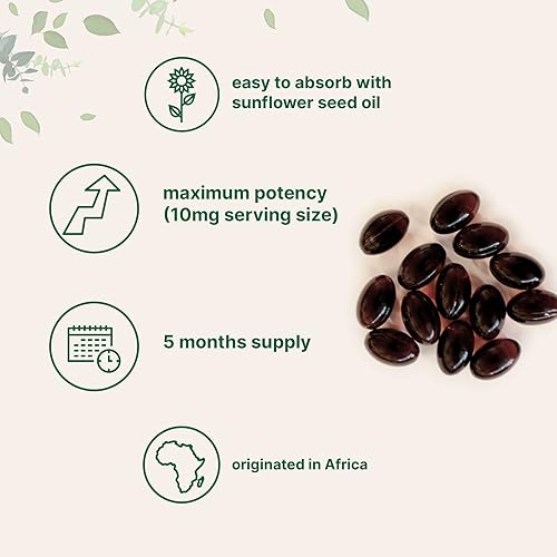 Miniatura 4 de Suplementos de yohimbina de doble fuerza para hombres y mujeres, 10 mg por porción, 300 cápsulas blandas, Yohimbina HCL con aceite de semilla de