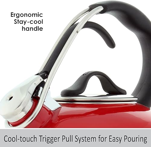 Miniatura 4 de Chantal Classic Loop - Hervidor de té silbante de acero 18 cuartos de galón amarillo canario 37-LOOP YC