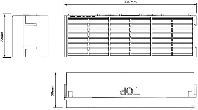 Home.smart 5 x Brown Interlocking Air Brick Vents 9 x 3 Grille for Air Flow Ventilation