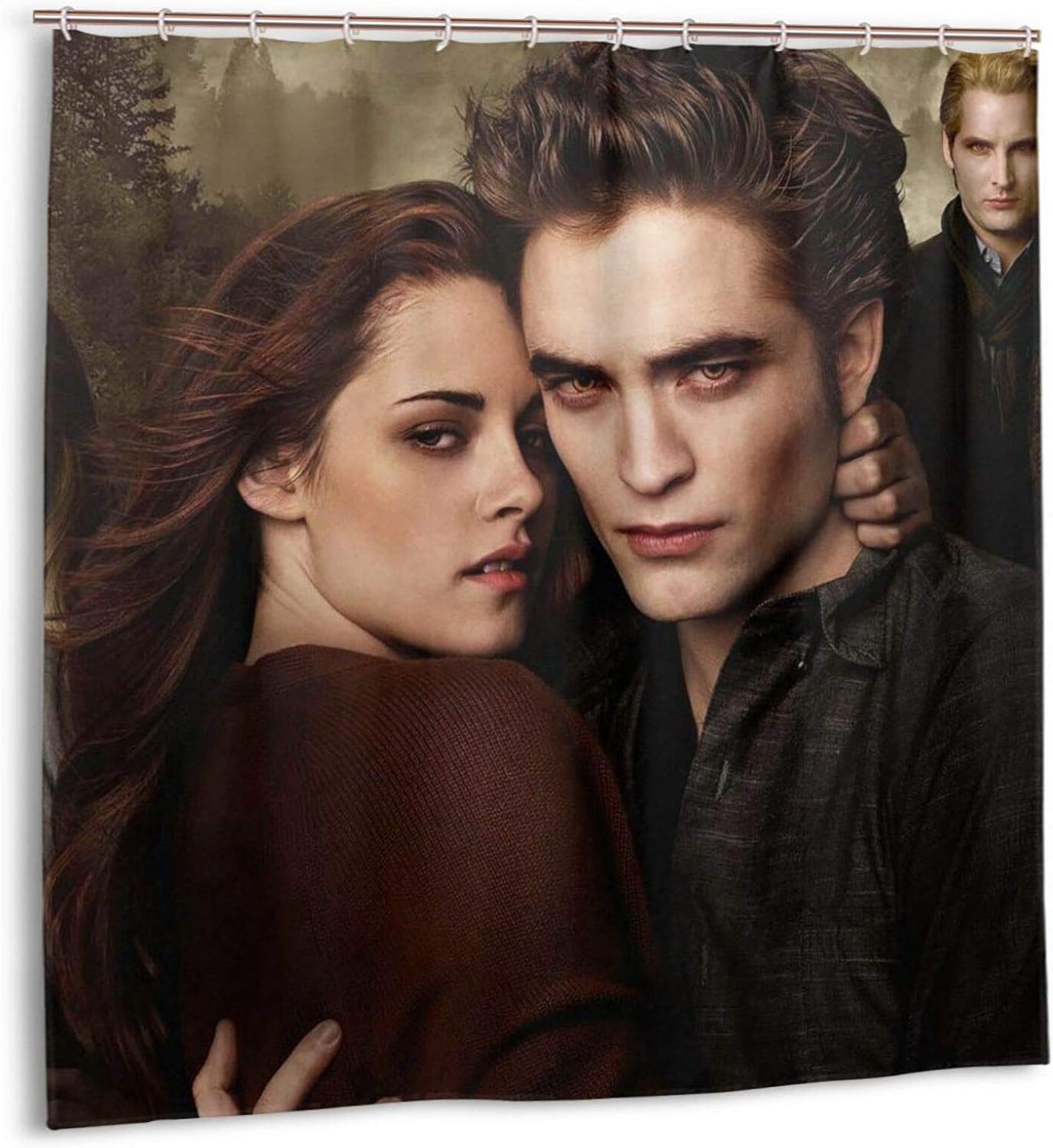 Edward CullenBella Swan Shower Curtain Set Twilight Waterproof Polyester Fabric