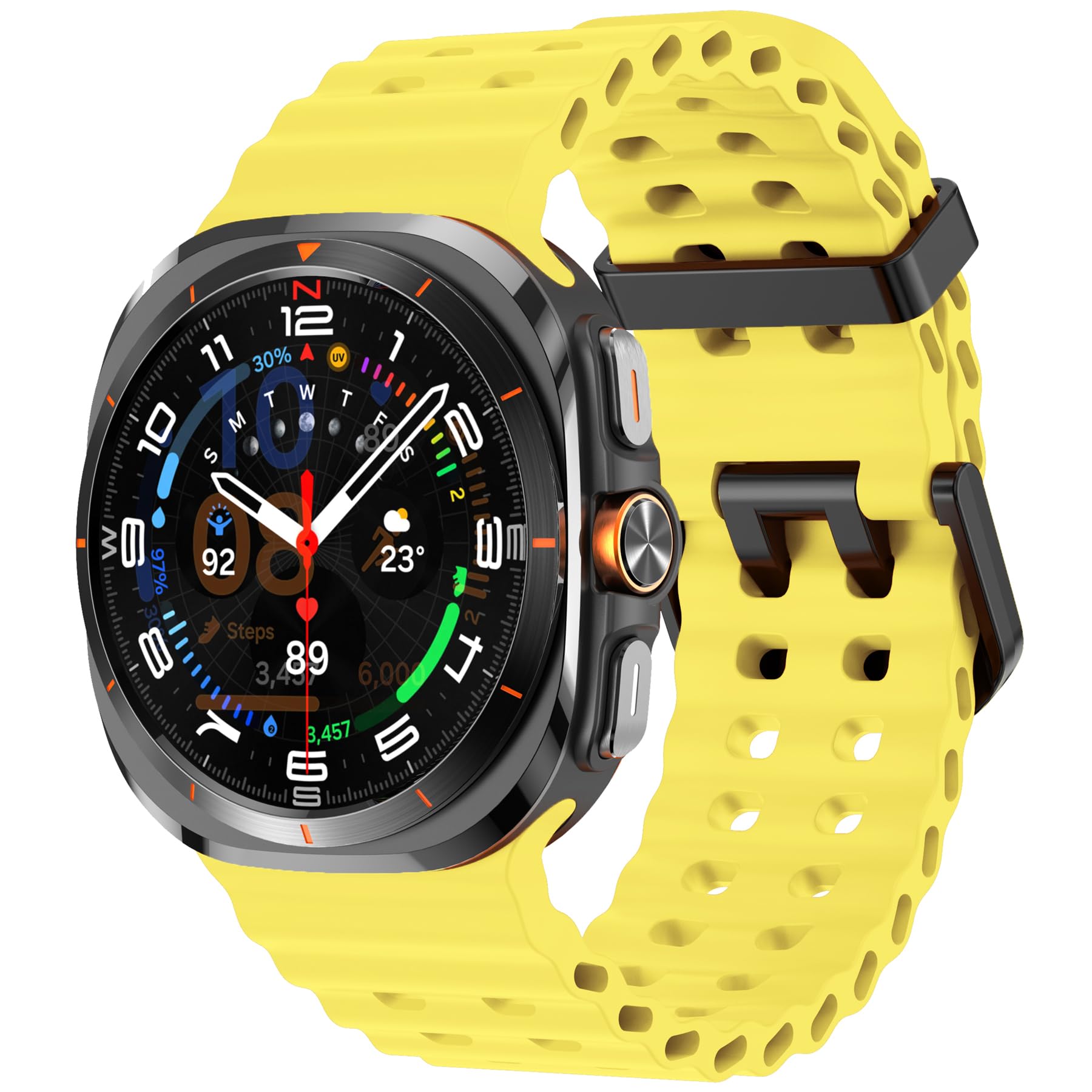 Ocean Sport Galaxy Watch Ultra Bands,No Gap Silicone Band Compatible with Samsung Galaxy Watch Ultra 47mm Bands 2024 for Men Women