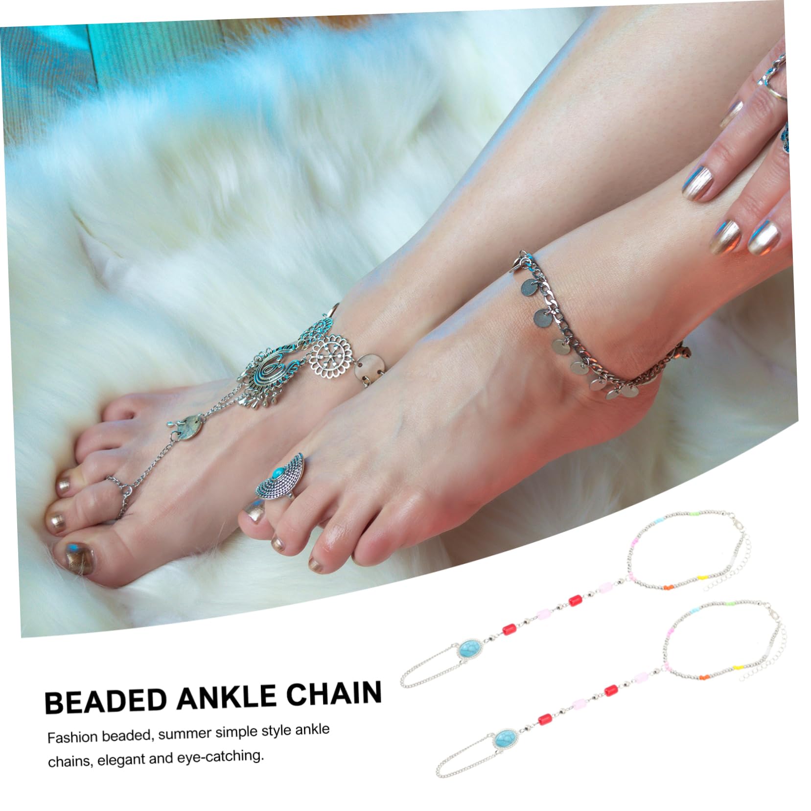 BESPORTBLE Tobillera Con Cuentas Para Mujer Tobilleras Para Mujer Joyería Para El Tobillo Tobilleras De Verano Tobillera Con Cuentas Tobillera De Verano Tobillera Con Cuentas Pulseras