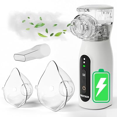 MEDTECH® Handyneb Micro-02 Premium Portable Mesh Nebulizer Machine for Adults and Kids | Silent Mist Inhaler | USB Type-