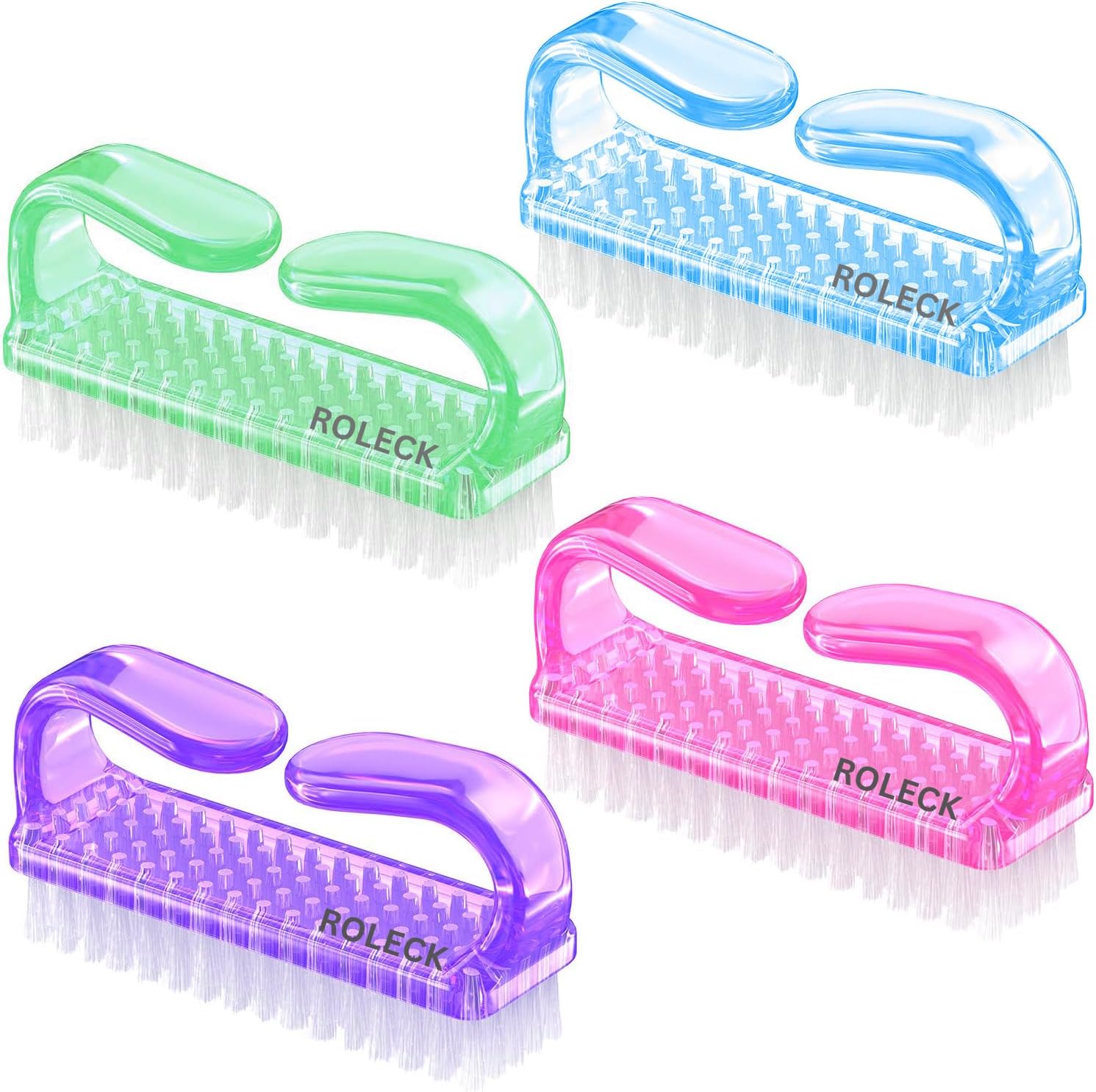 4-Piece Fingernail and Toenail Cleaning Brush Set