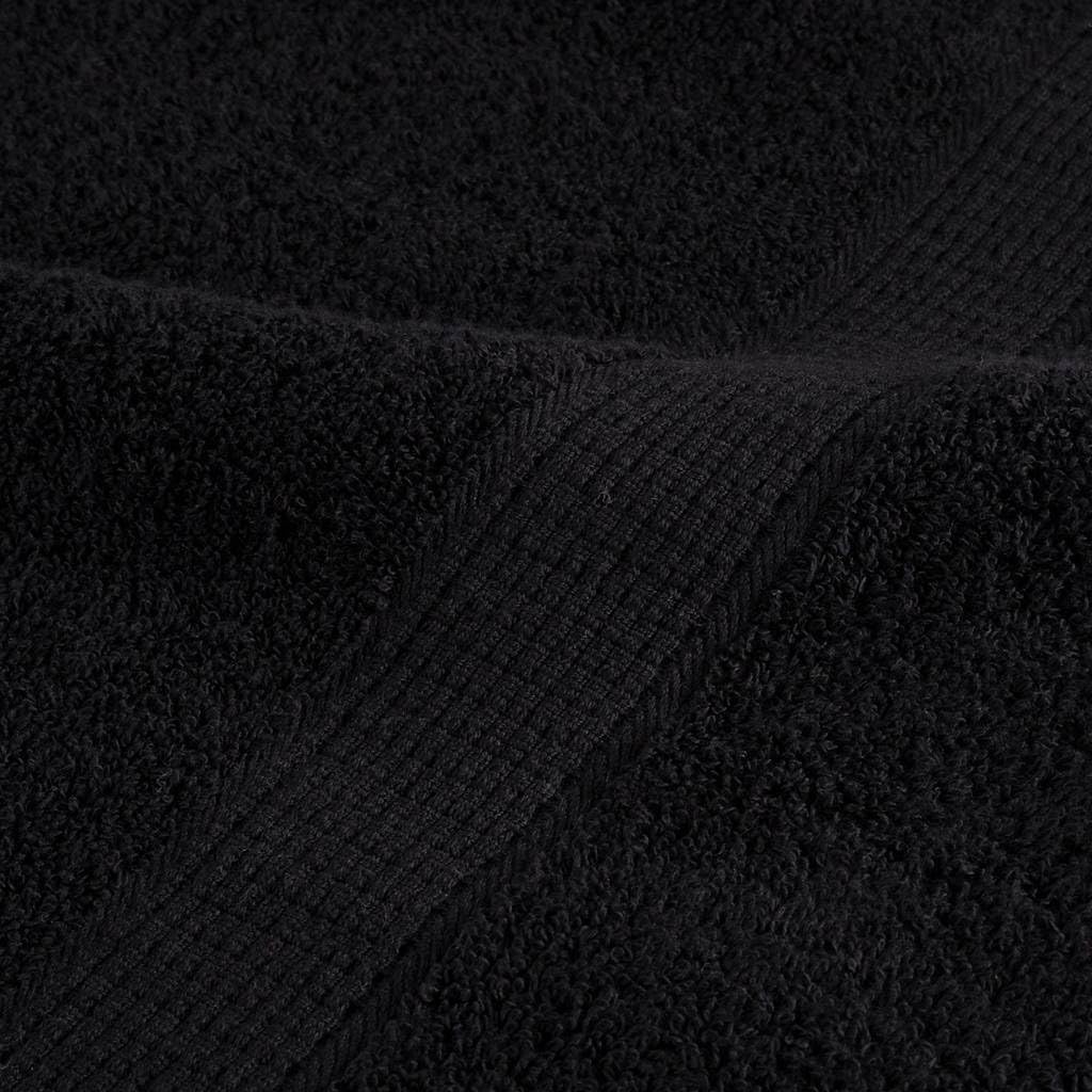 vidaXL Toallas Premium 2 uds 100% algodón Negro 100x200 cm 600 gsm, Toalla de Playa, Toalla de Playa, Toalla de baño Grande, Toalla de baño