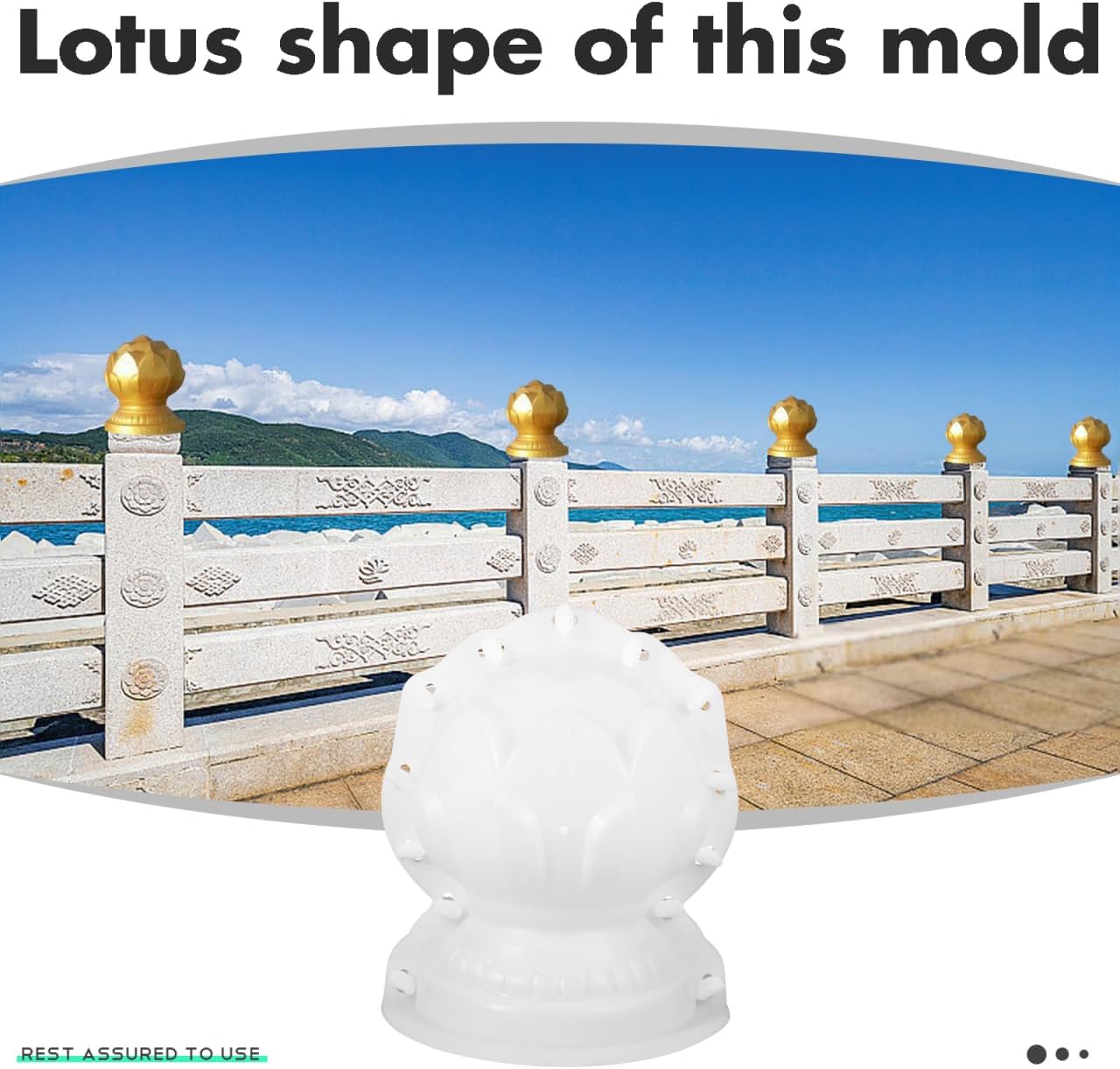 Gadpiparty Concrete Balustrade Mold Ball and Roman Column Sculpture for Garden Fence Balcony Decoration 11.81X10.62X8.66 Inches Easy to Use and Clean