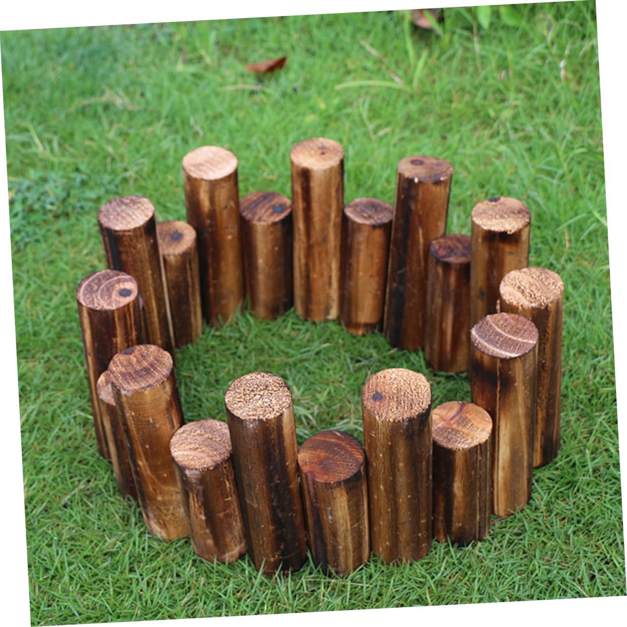 balacoo Decorative Garden Fence Border Wooden Flowerbed Edgings DIY Decorative Fence Posts
