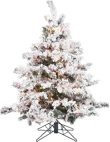 Vickerman - Árbol de Navidad artificial de pino de Alaska de 36 pulgadas, con efecto nevado.