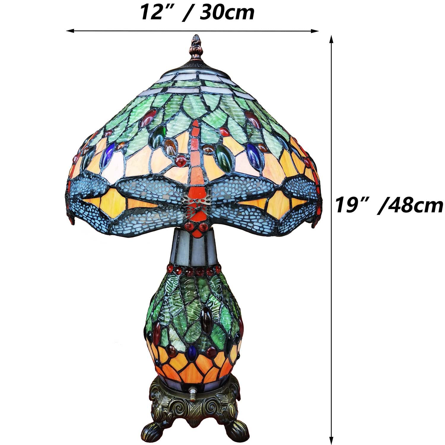 ステンドグラス 卓上ランプ Amazon.co.jp : Bieye L10566 トンボ ティファニースタイル ステンド