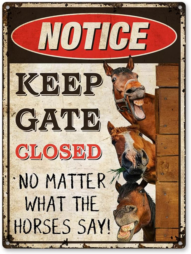 Wall Decor Dog in Yard Keep Gate Closed Wall Door Sign Please