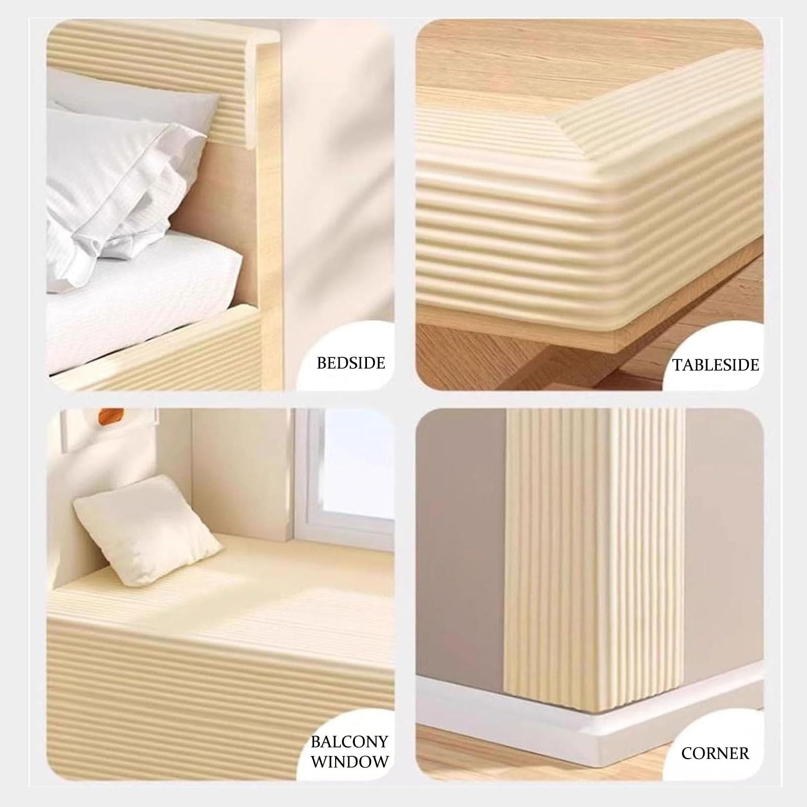 Protectores Esquina Espuma Autoadhesivos, Acolchado Pared Anticolisión 3D