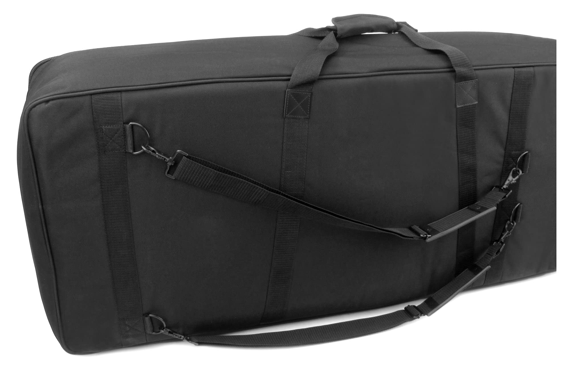 Classic Cantabile Funda para Teclado Tamaño E, Acolchado de Espuma Generoso | Tejido de nylon doblemente hilado y entrelazado, negro, Resistente al agua y a desgarros, Correas de mochila ajustables