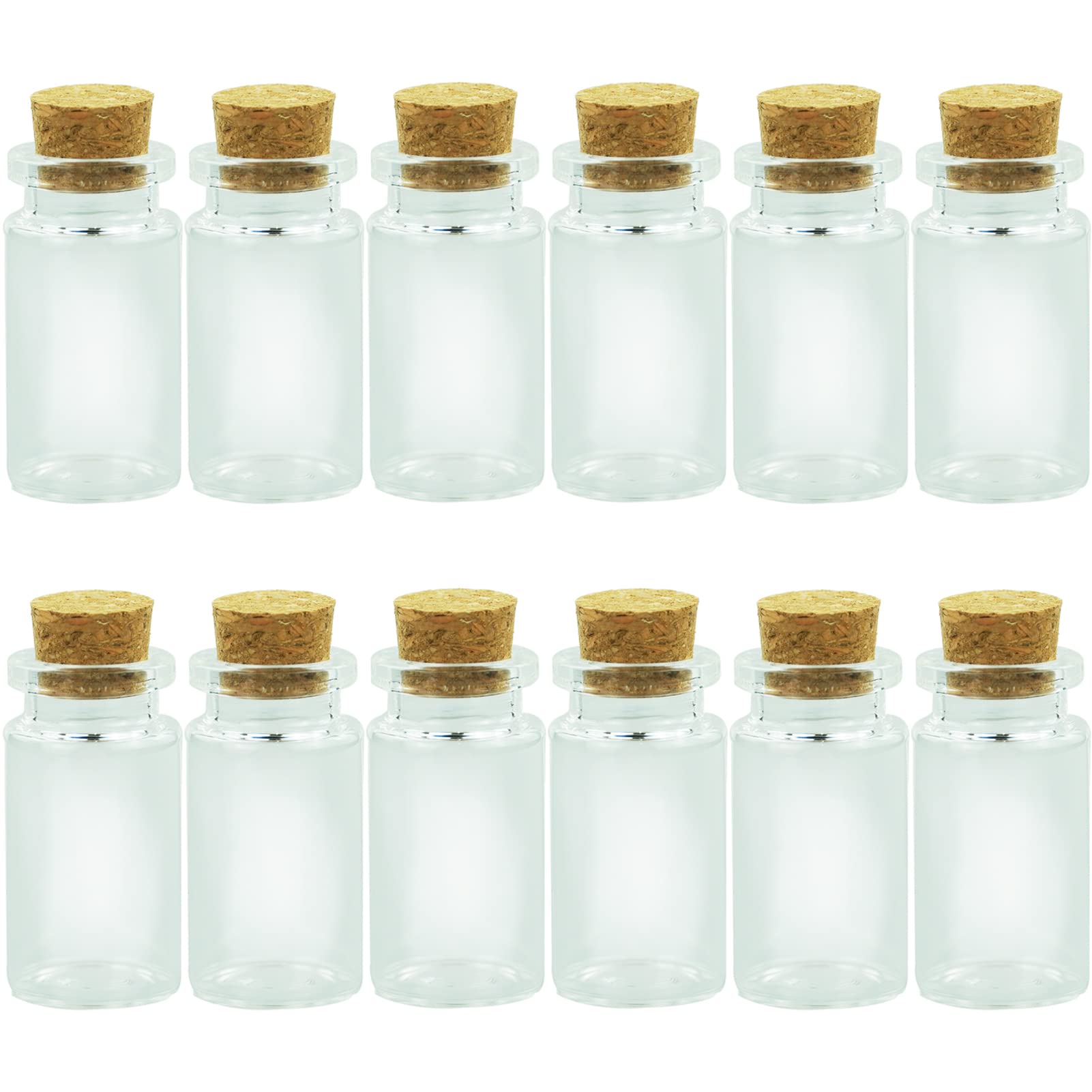 12 Pcs Small Glass Bottles With Cork Lids, Miniature Potion Bottles For Diy Crafts, Wedding Party Decoration
