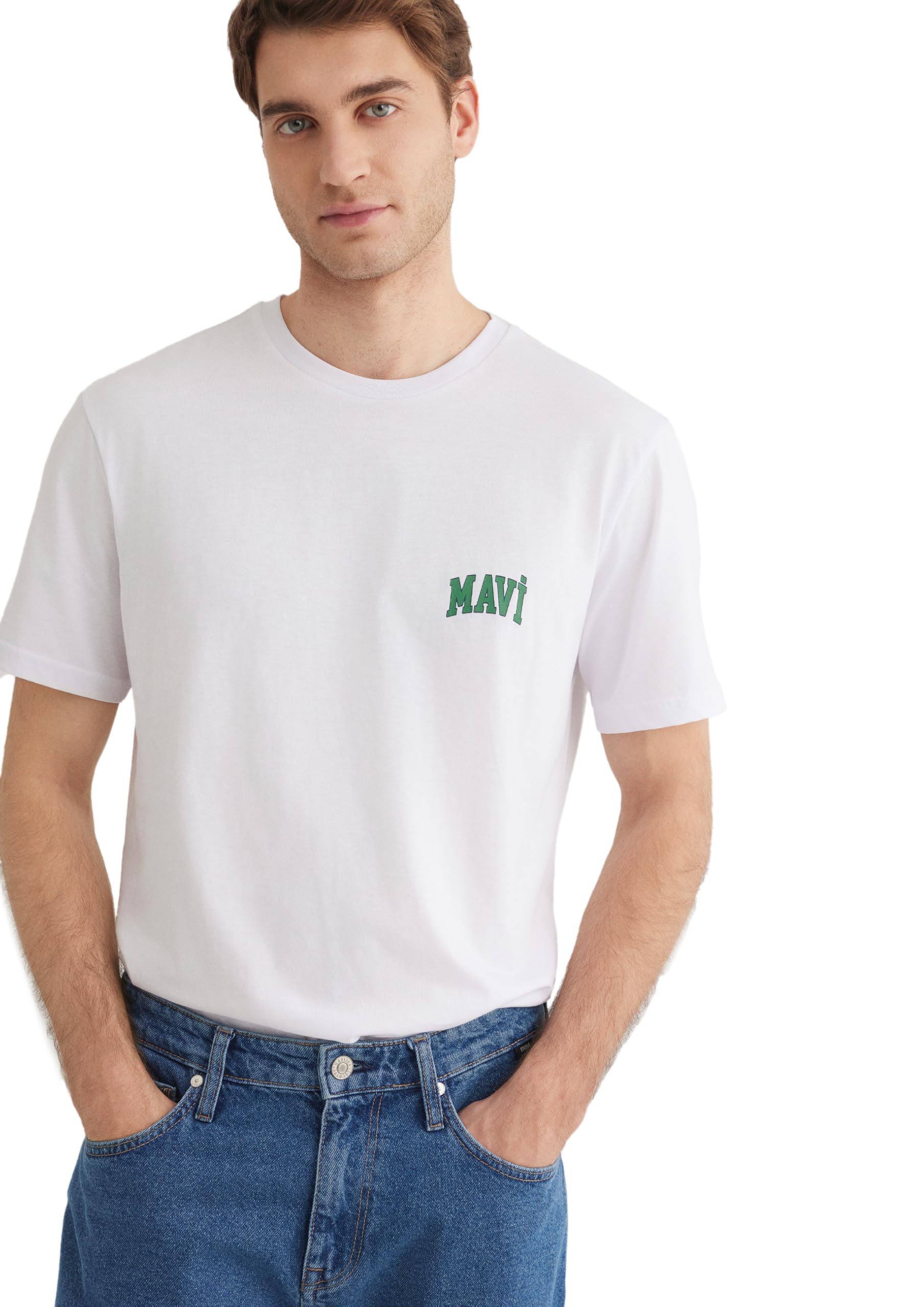 Mavi Koszulka Mężczyźni Mavi Logo Tee