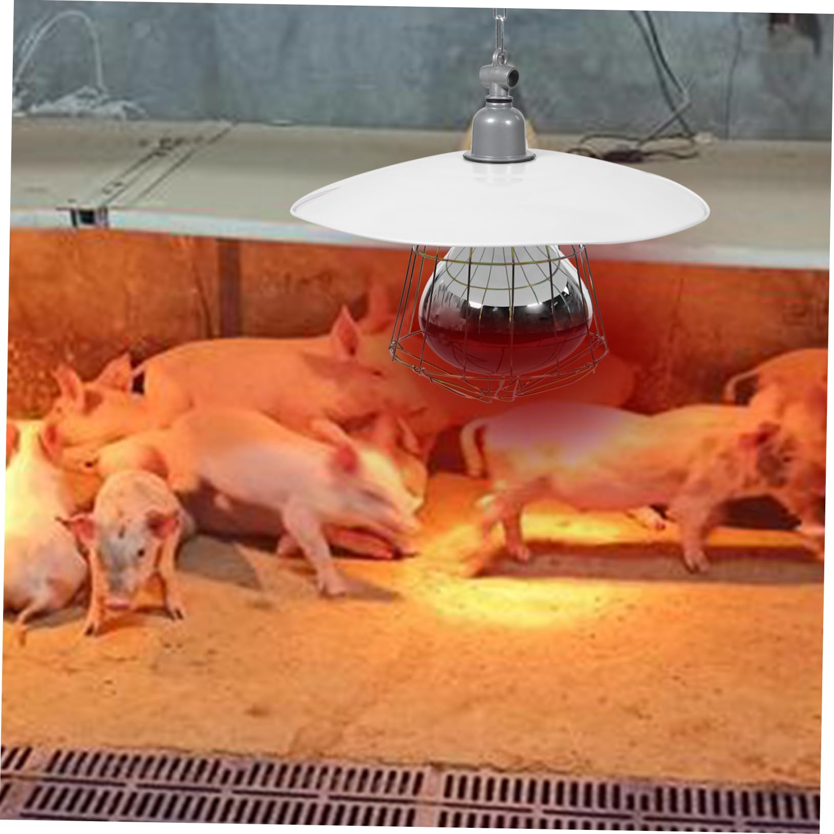 Angoily Lámpara de Calentamiento para Jaulas de Mascotas, Metal y Aluminio