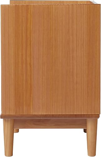 Miniatura 5 de Walker Edison Blythe Mid-Century Modern Tray-Top - Mesita de noche con 2 cajones, 20 pulgadas, caramelo