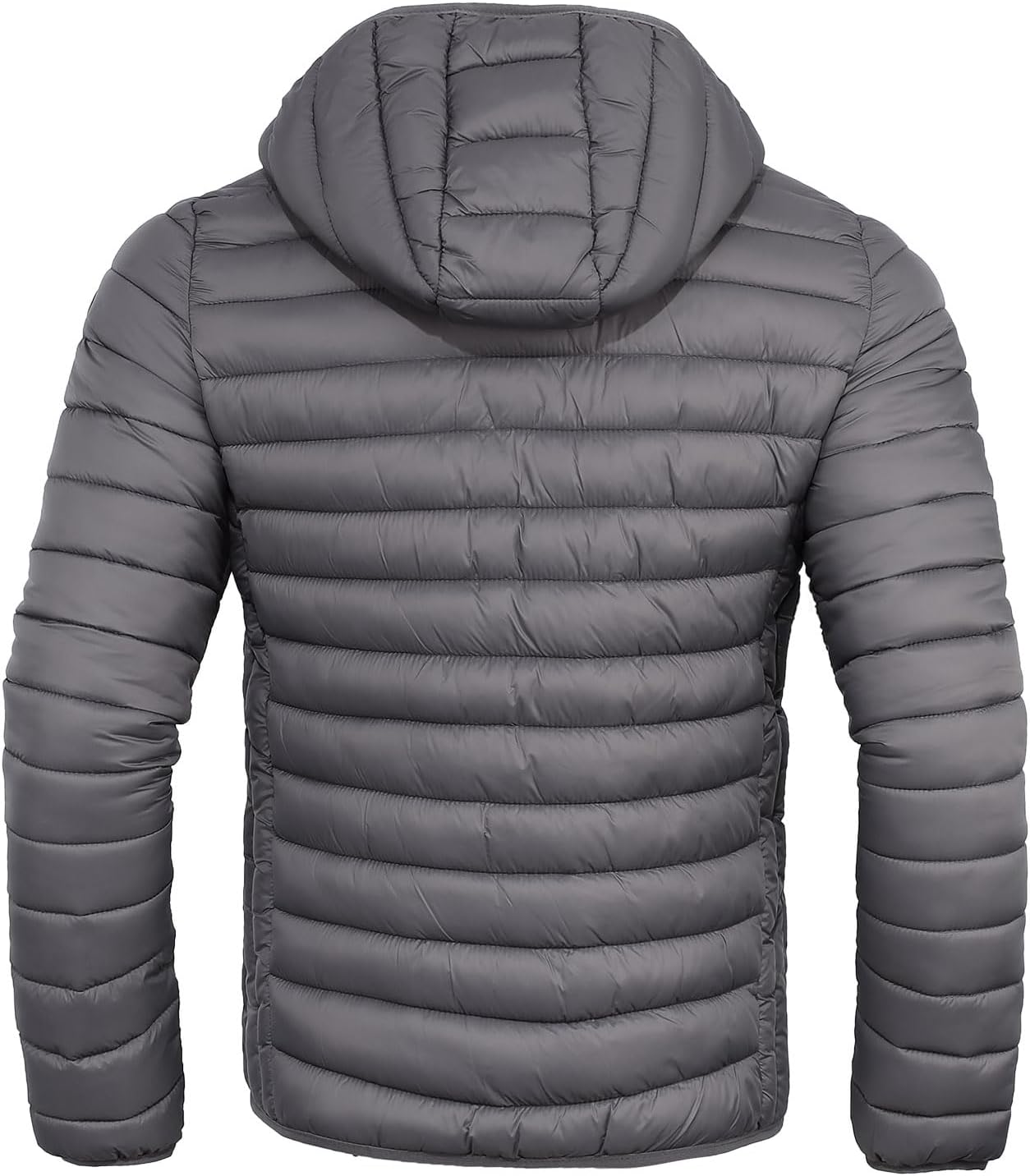 Men's Lightweight Puffer Jacket Down Packable Jacket Winter Coat with Hood