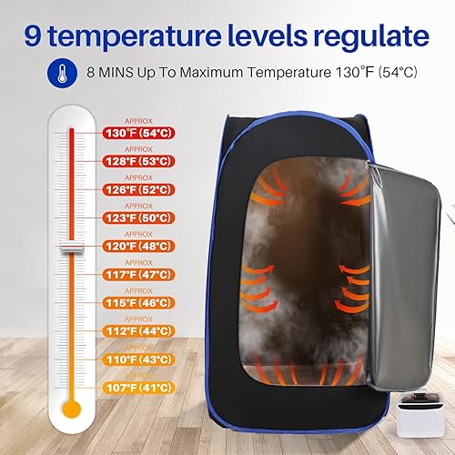 Miniatura 2 de TOREAD Sauna de vapor plegable, sala de vapor portátil para sauna, tienda de campaña personal para el hogar con 2.6L y 1000W Steam Suana en casa