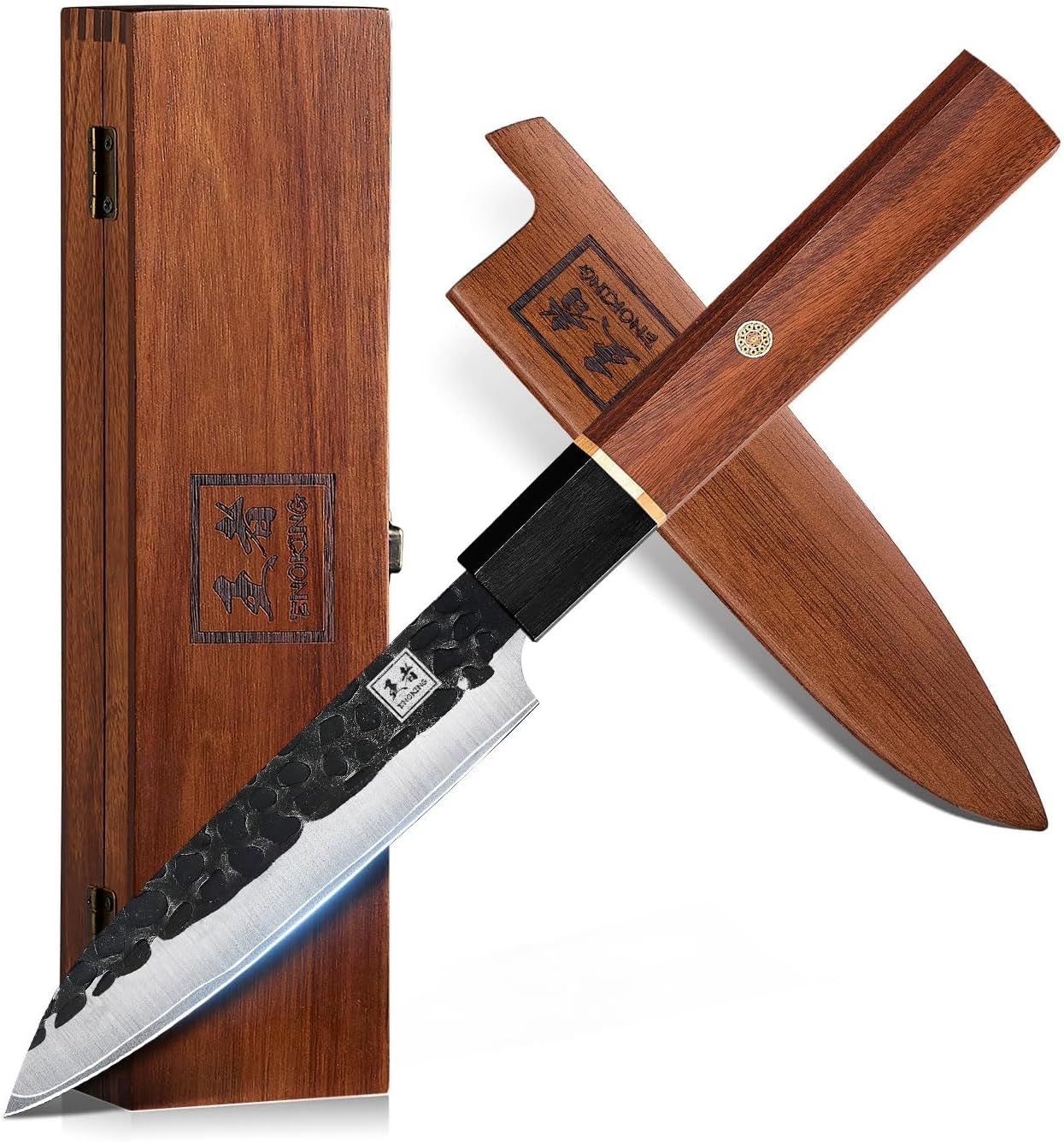 ENOKING Japanese Paring Knife,4.5 Inch Utility Knife 5