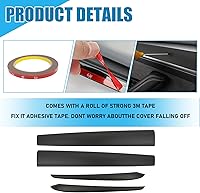 Vista 5 de Cubierta de salpicadero y panel de moldura de puerta delantera compatible con Tesla Modelo Y (2019-2023) Modelo 3 (2021-2023), cubierta