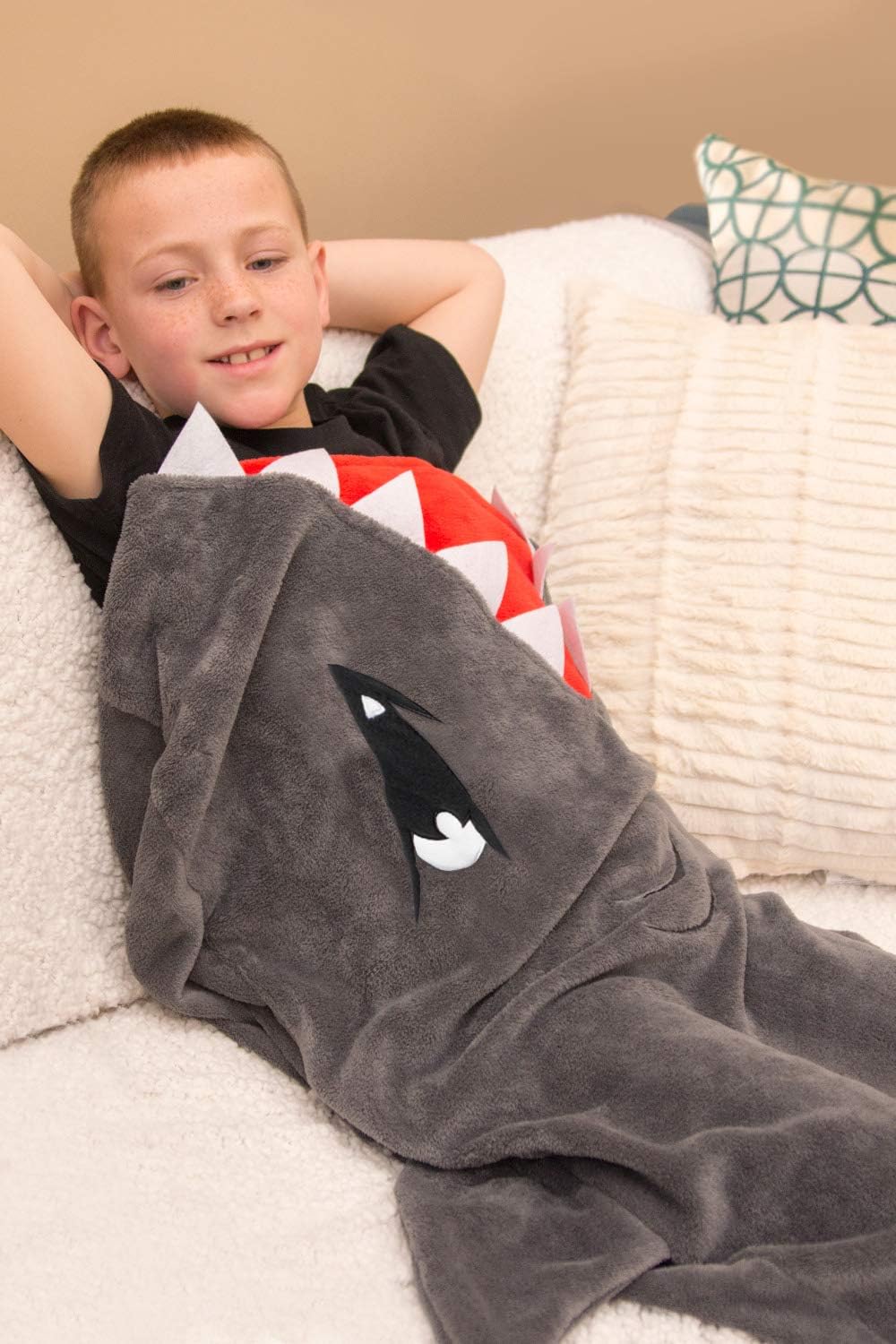 Fin Fun Wearable Hooded Blanket for Kids, Soft & Cozy image 5