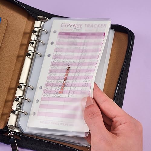 Miniatura 9 de 15 mini bolsillos A7 sin cremalleras, sobres de presupuesto sin cremallera para sistema de efectivo, bolsa de carpeta A7 para carpeta de 6 anillas