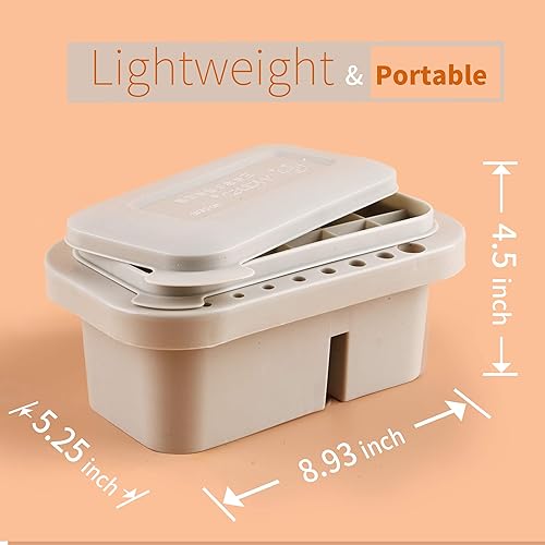 Miniatura 7 de Lavabo multiusos con soporte para pinceles, arandela, bandejas, caja de paleta, taza limpiadora para acuarela, óleo, acrílico, gouache, pintura con