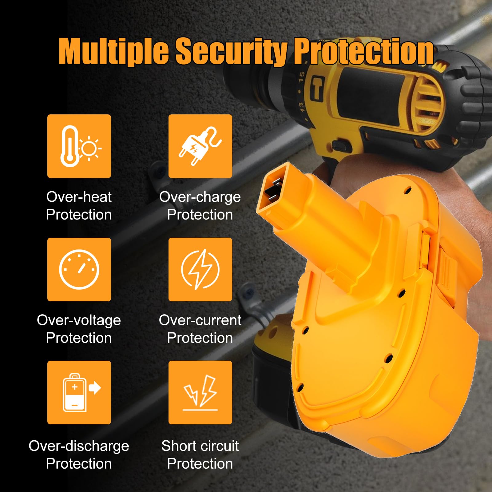 Dewalt 60v Battery 2Packs 3600mAh DC9096 DC9098 DC9099 Replacement