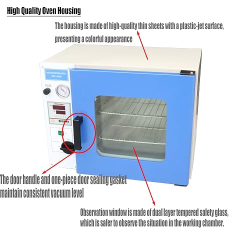 Digital Vacuum Drying Oven Lab Drying Oven Temperature Control 0.9CuFt 121211 122-482F