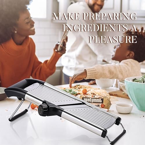 Miniatura 2 de Ourokhome Cortador de mandolina ajustable de cocina cortador de frituras francesas de acero inoxidable para verduras patatas fritas cebolla tomate