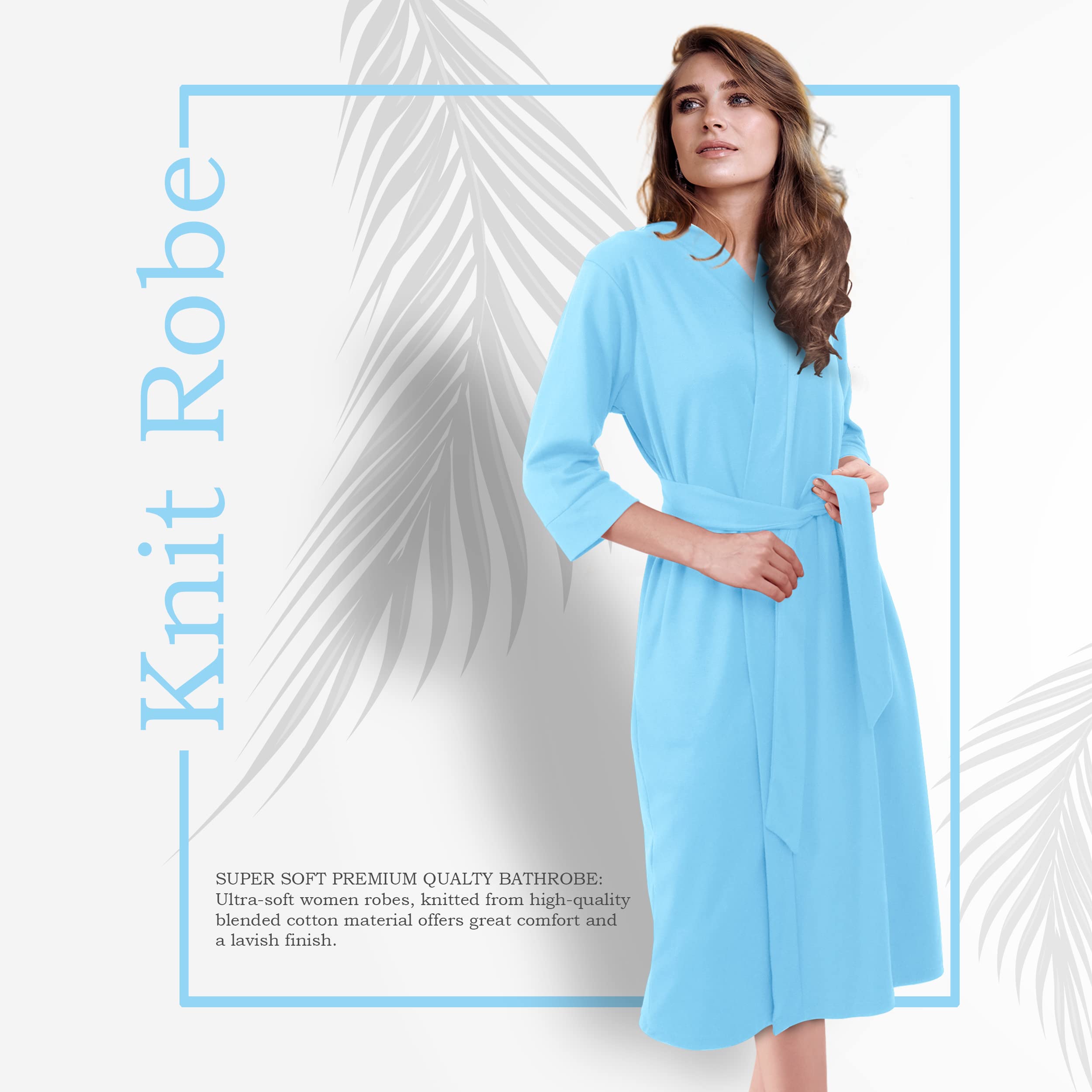 NY Threads - Accappatoio di Lusso in Cotone a Maglia per Donne