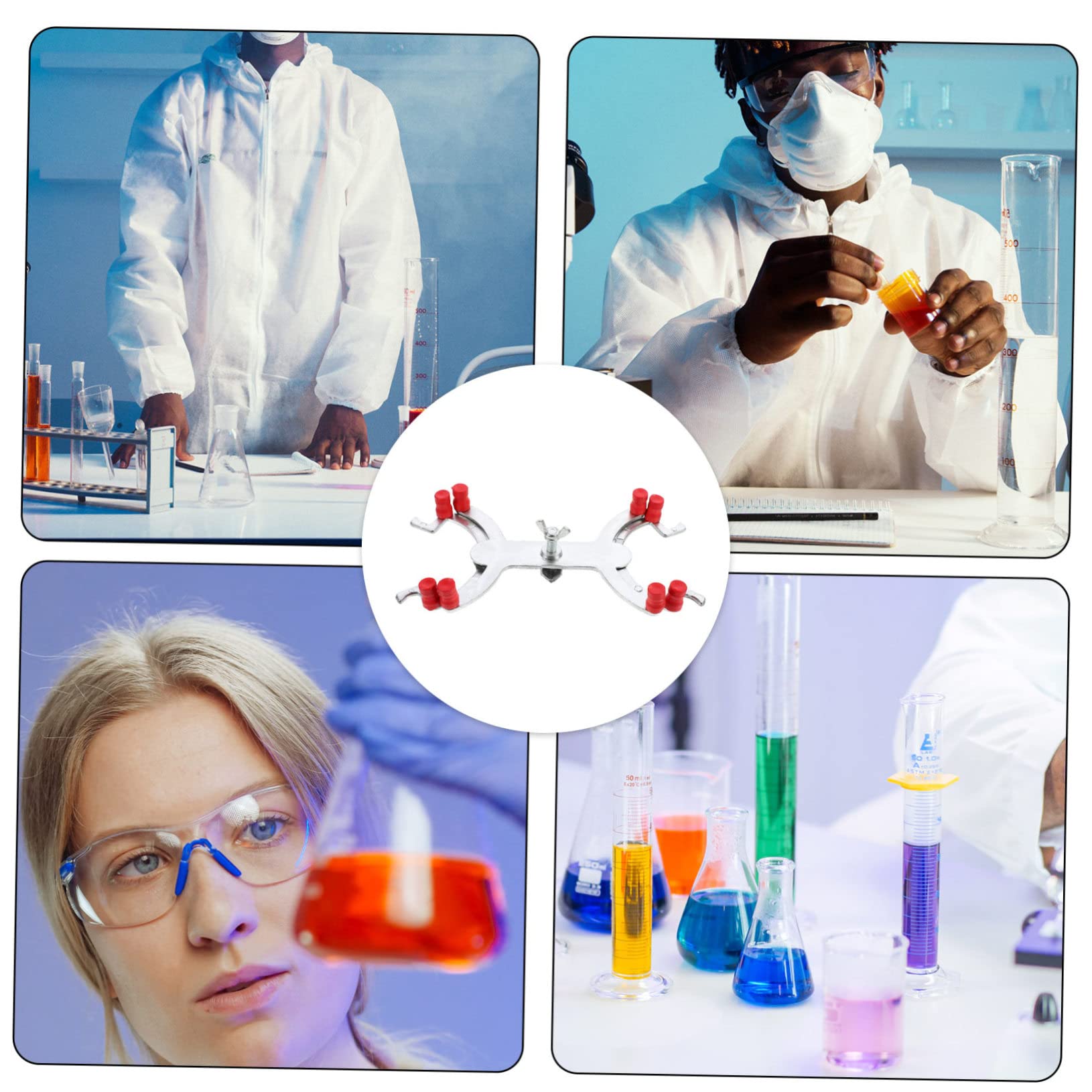 PRETYZOOM 3 Pezzi Clip per Titolazione da Laboratorio Alluminio Fissaggio Sicuro per Burette su Tavolo da Titolazione Clip Test Tube Resistente e Facile da Usare per Esperimenti Scientifici