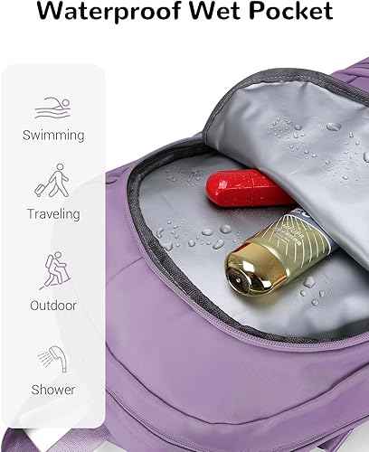 Miniatura 3 de Mochila de gimnasio de 28L, bolsa de gimnasio grande, mochila de entrenamiento, mochilas deportivas compactas para bailar y nadar