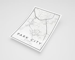 MG Global Modern Poster of PARK UT Usa Utah 3 | 11x17 12x18 16x24 24x36 Minimal Unframed Print | Minimalism Hometown City Wall Art for Gift | Minimalist Home Office Decor