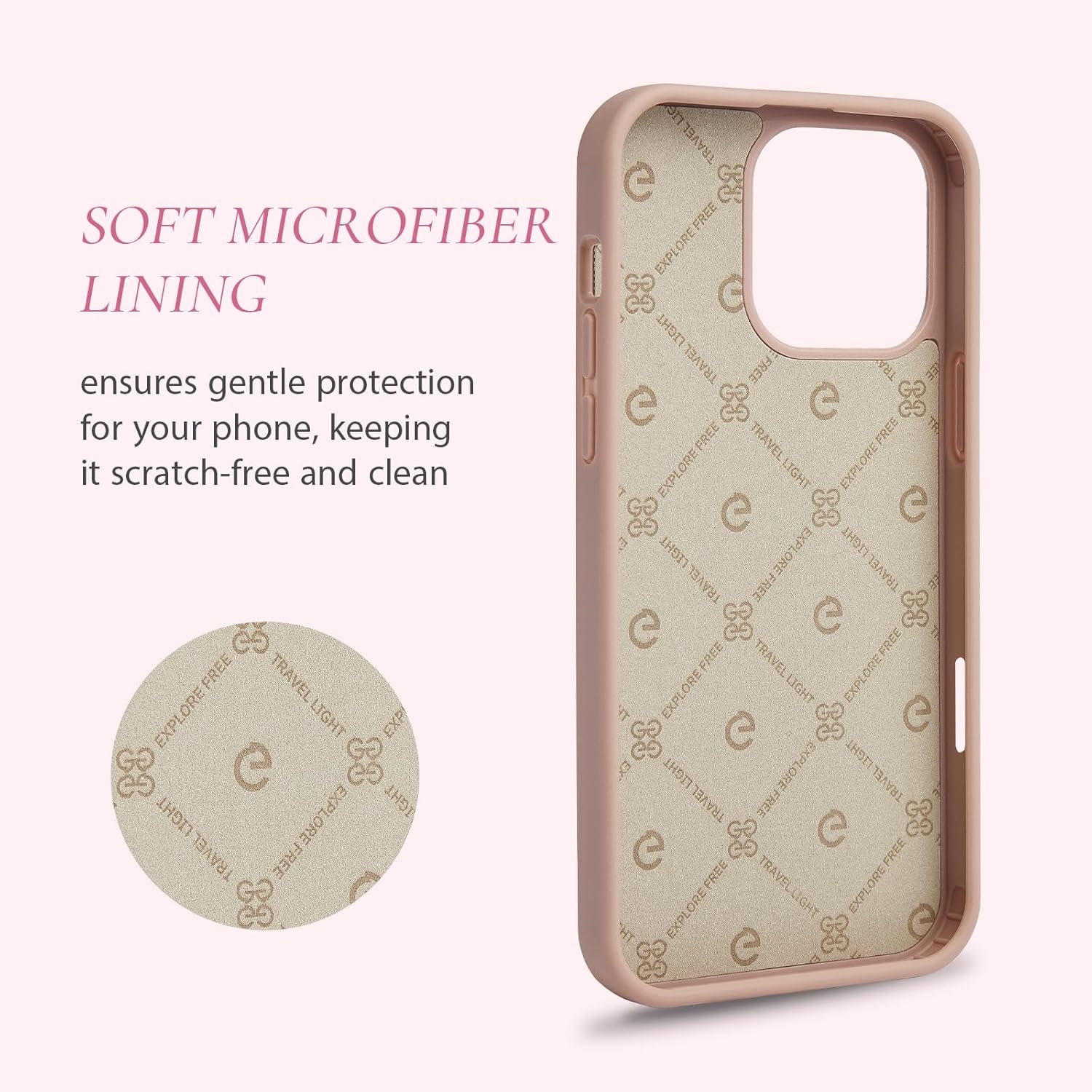 CUSTYPE Compatible with iPhone 16 Pro Case with Adjustable Wristband Strap Kickstand,handstrap Grip Loop Strap Leather Case for Women Girl for iPhone 16 Pro 6.3inch-Pink - Image 3