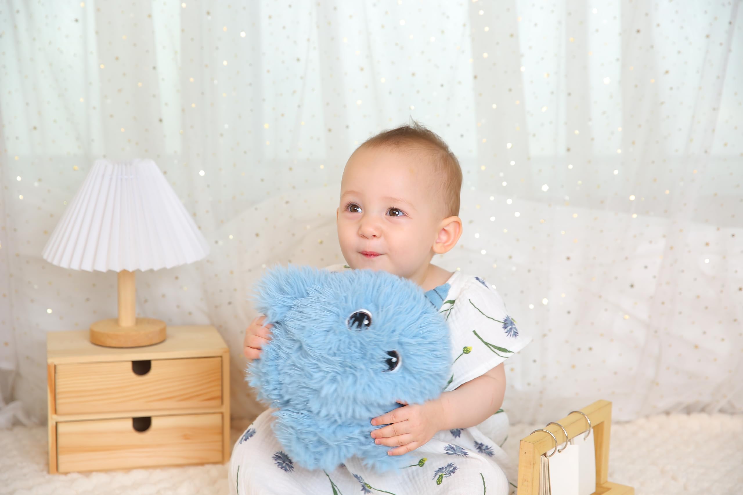 FLUFFWUFFS Little Boy Bibble Soft Plush Toy, Light Sky Blue, 25 cm (H) × 22 cm (W) × 14 cm (D) - Image 4