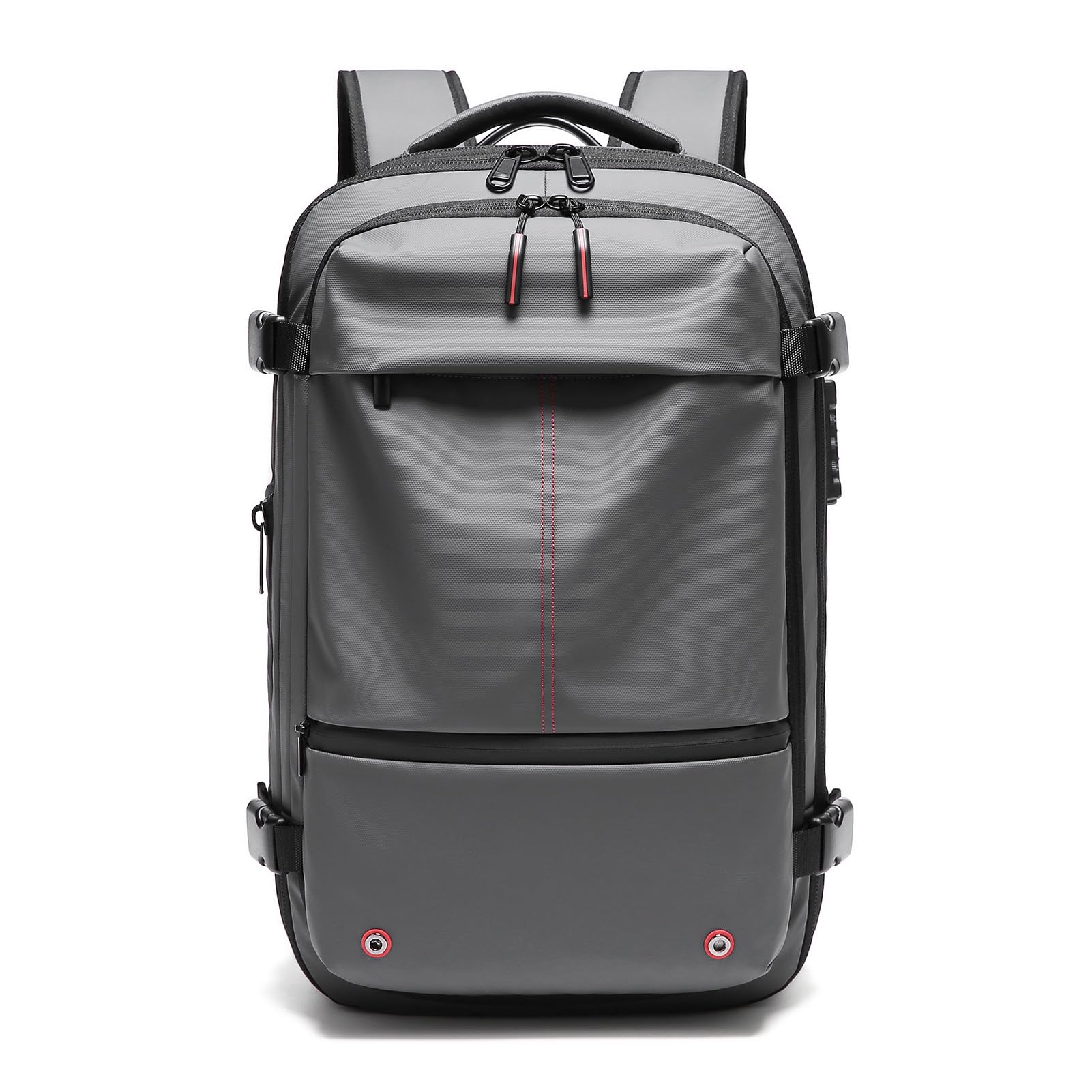 SIXRUN Zaino Espandibile Sottovuoto con Scomparto per Laptop per Affari, Viaggiatori e Fine Settimana (GREY)