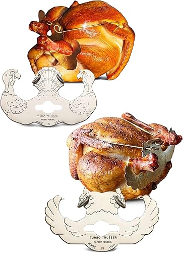 Turbo Trusser Paquete doble I, como se ve en Shark Tank, cocina uniformemente y hace que la carne sea más jugosa, fácil de usar y apta para