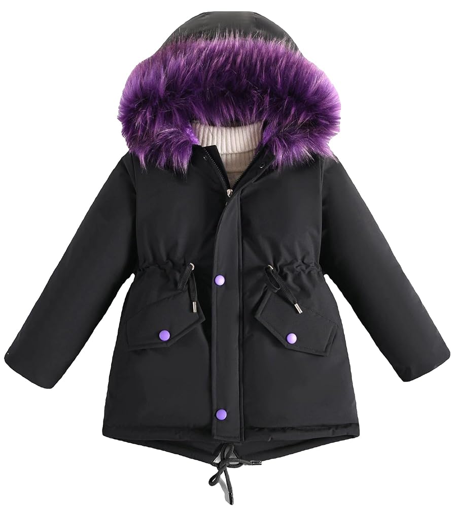ジャケット・アウター H&A CAT EARS PARKA DRESS(BLACK x PURPLE) H&A CAT EARS PARKA DRESS(BLACK x PURPLE)