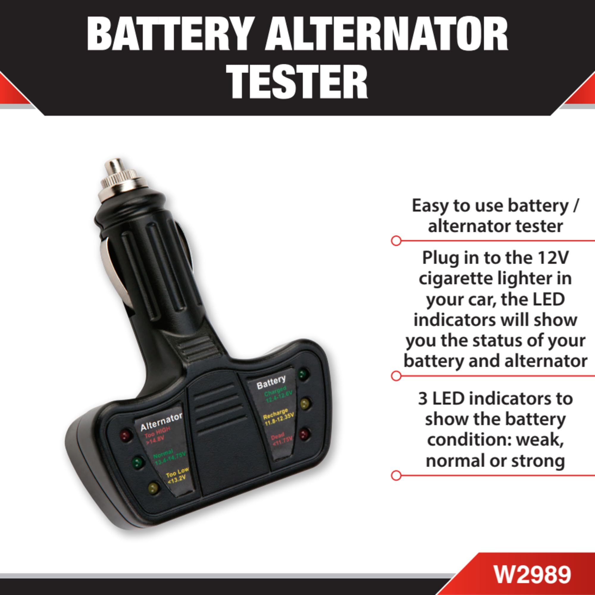 cigarette tester Amazon.com: Performance Tool W2989 12V Cigarette Lighter Car Battery Tester  and Alternator Tester : Industrial & Scientific