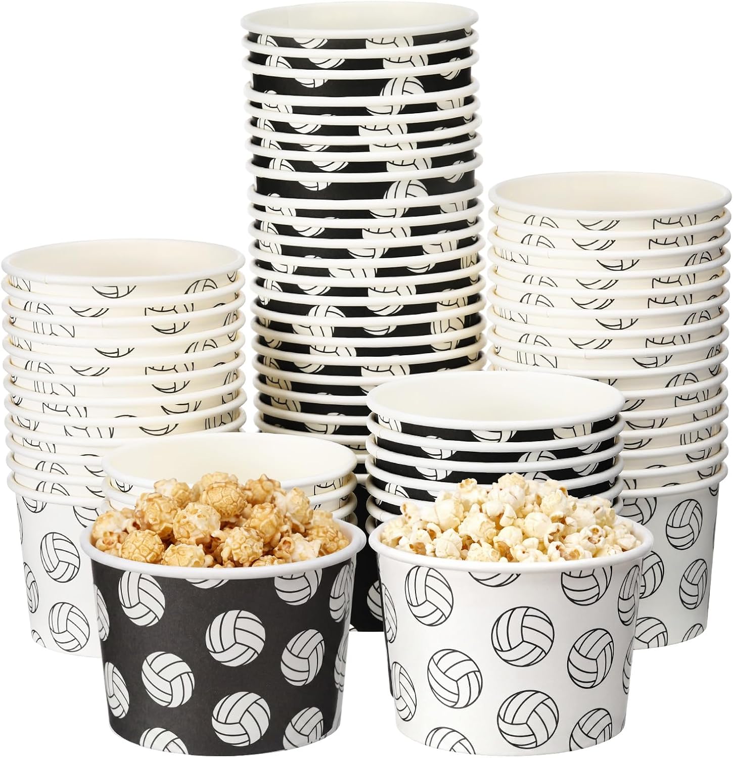 Newtay 50 Pcs Volleyball Party Decoration 9 oz Volleyball Paper Cups Bulk